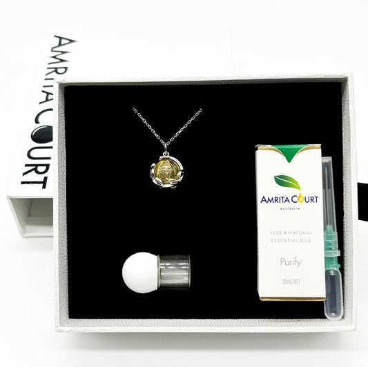 Planet Murano Aroma Necklace - Jovian Gold | Energy & Healing | Diffuse on the go | Gift For her