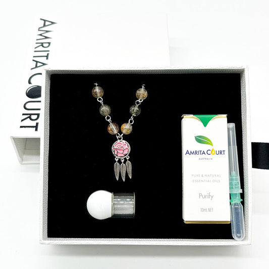 Rose Aroma Necklace | Energy & Healing | Diffusing on the go
