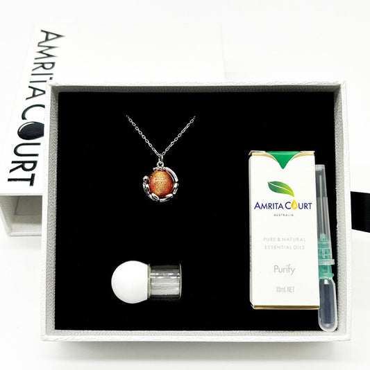 Planet Murano Aroma Necklace - Solstice Sunburst | Energy & Healing | Diffuse on the go