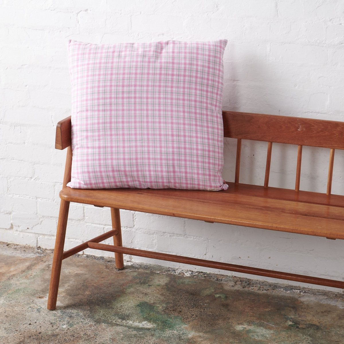 European Pillowcase | Pink Tartan