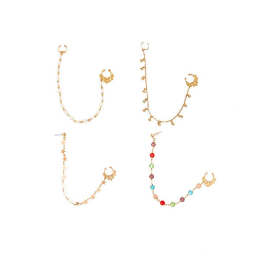 Punk Style Jewelry Chain Earrings Women Fashion Nose Clip Trendy Accessories-1