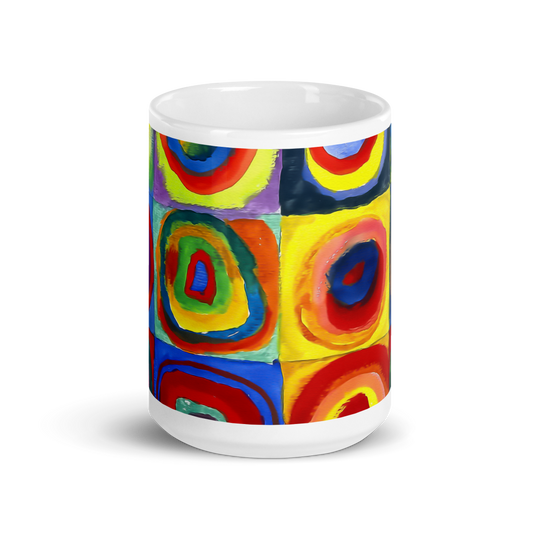 Wassily Kandinsky, Farbstudie - Color Study, Squares with Concentric Circles, 1913 Artwork Mug - UrbanNest Co