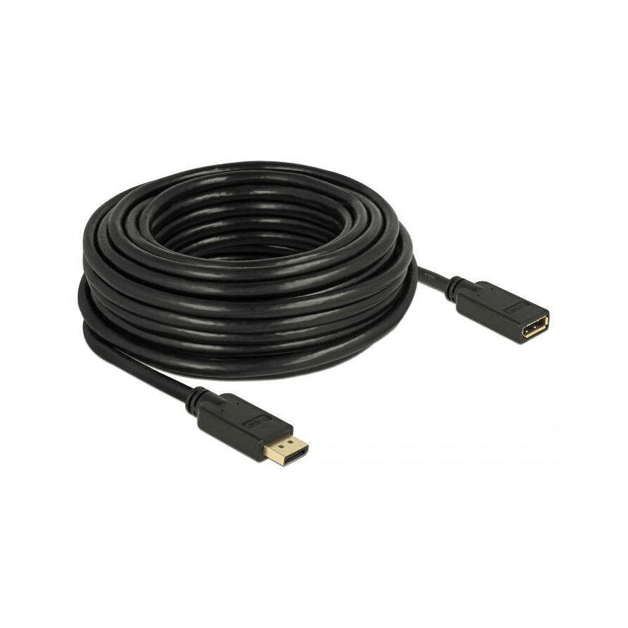 Delock DisplayPort 1.2 M/F video jelkábel hosszabbító 15m fekete - UrbanNest Co