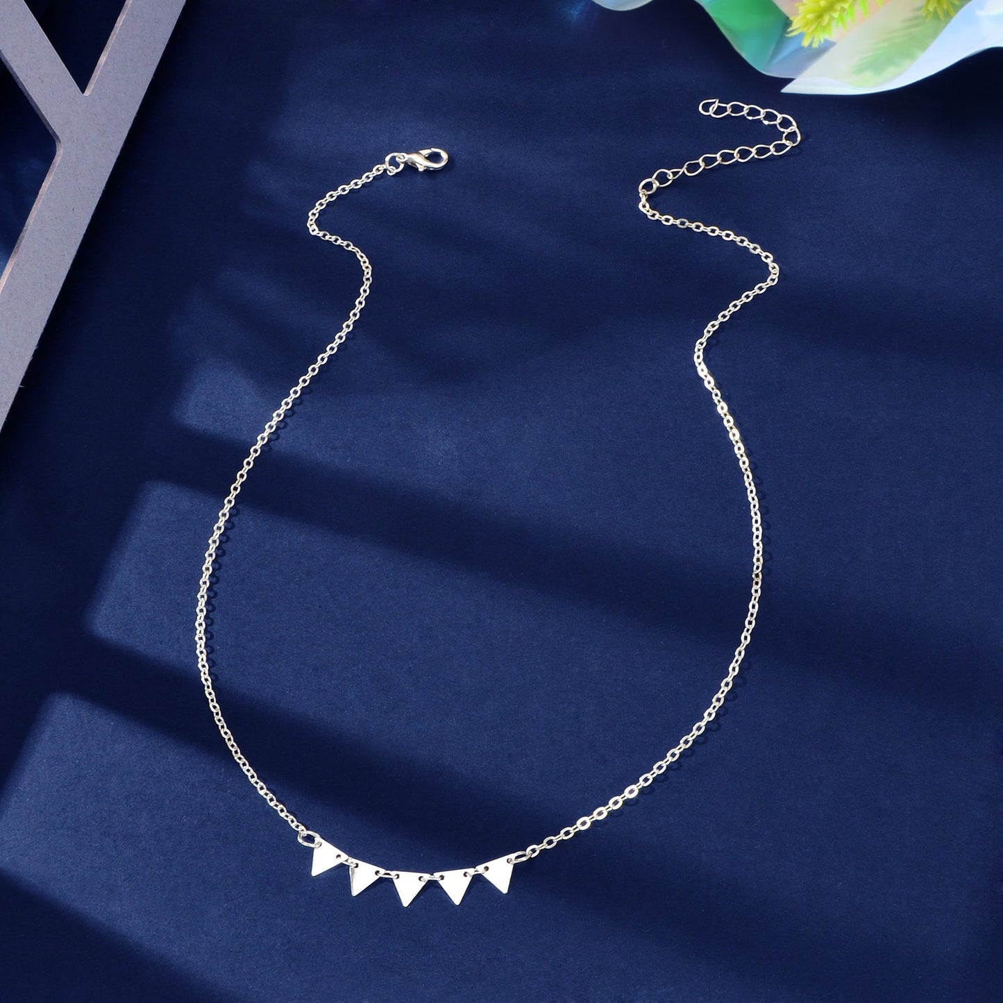 Basic Business Triangle Decor Silvery Chain Collar Necklace Party Daily Officework Jewelry - UrbanNest Co