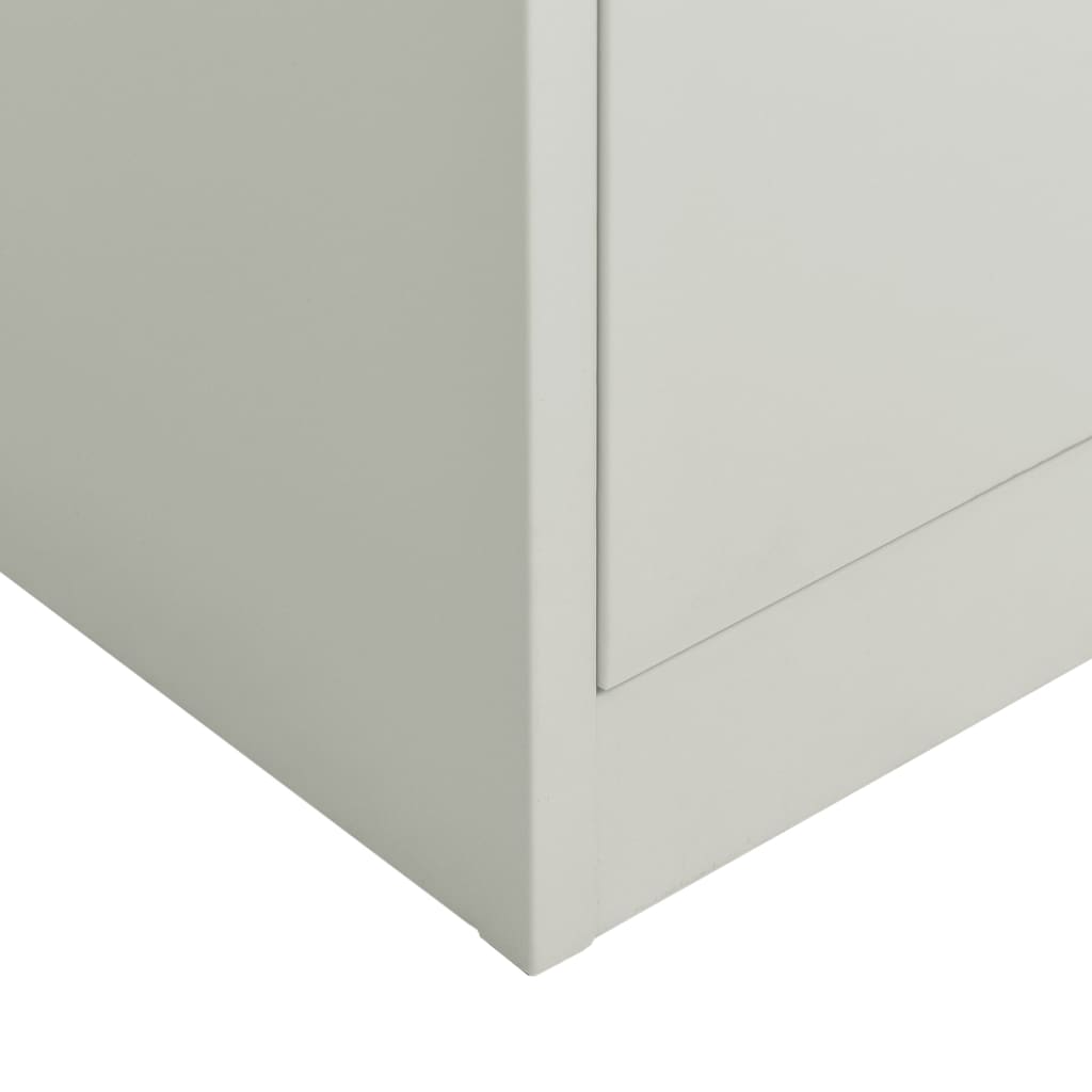 NNEVL Locker Cabinet Light Grey 90x40x180 cm Steel - UrbanNest Co
