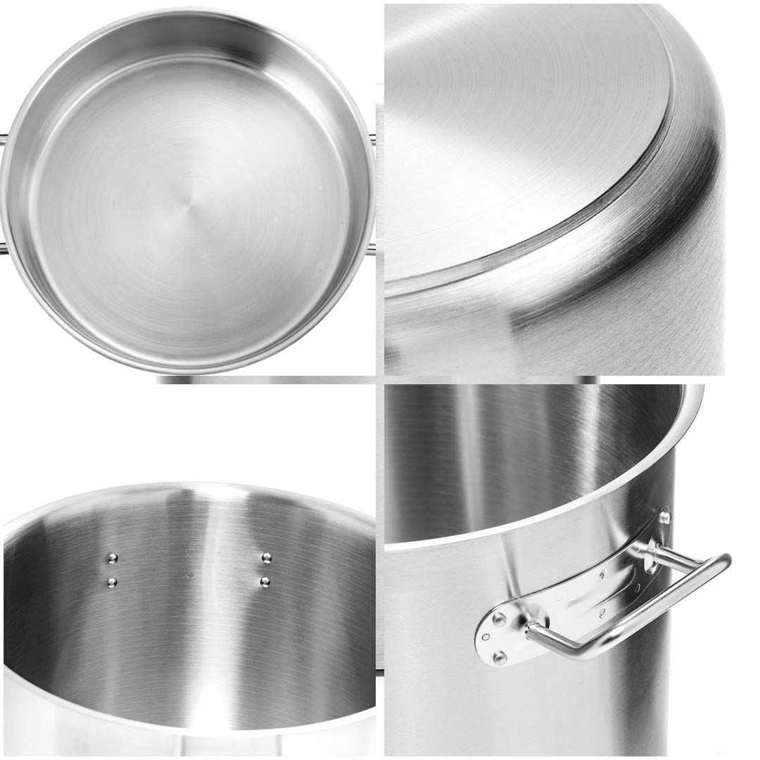SOGA Stock Pot Thick Stainless Steel Without Lid 17L 18/10 - UrbanNest Co