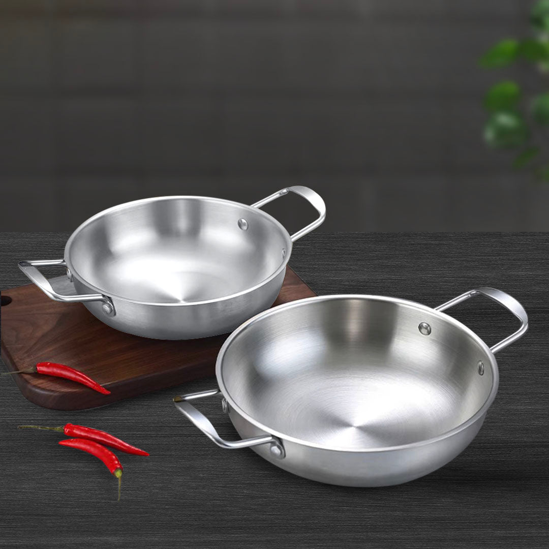 SOGA 20cm Premium Silver Seafood Dry Pot Stockpot Versatile and Durable Kitchen Essential - UrbanNest Co