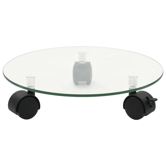 NNEVL Plant Rollers 4 pcs 28 cm Tempered Glass Round - UrbanNest Co
