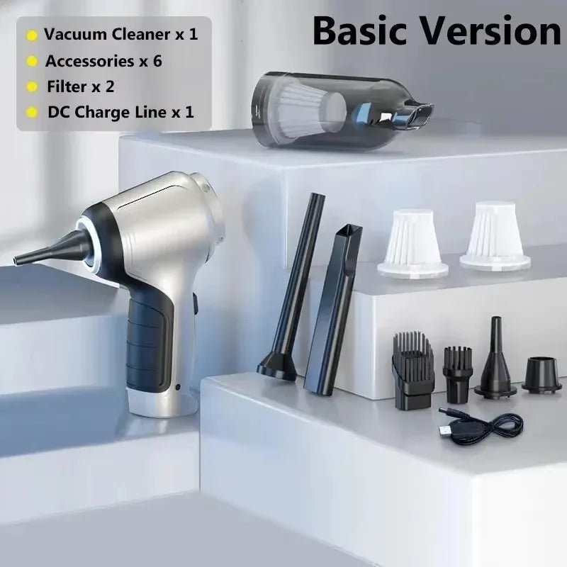 Wireless Car Vacuum Cleaner Strong Cordless Cleaner Suction Handheld Auto Vacuum Home&Car Dual Use MiniVacuum Cleaner Appliance - UrbanNest Co