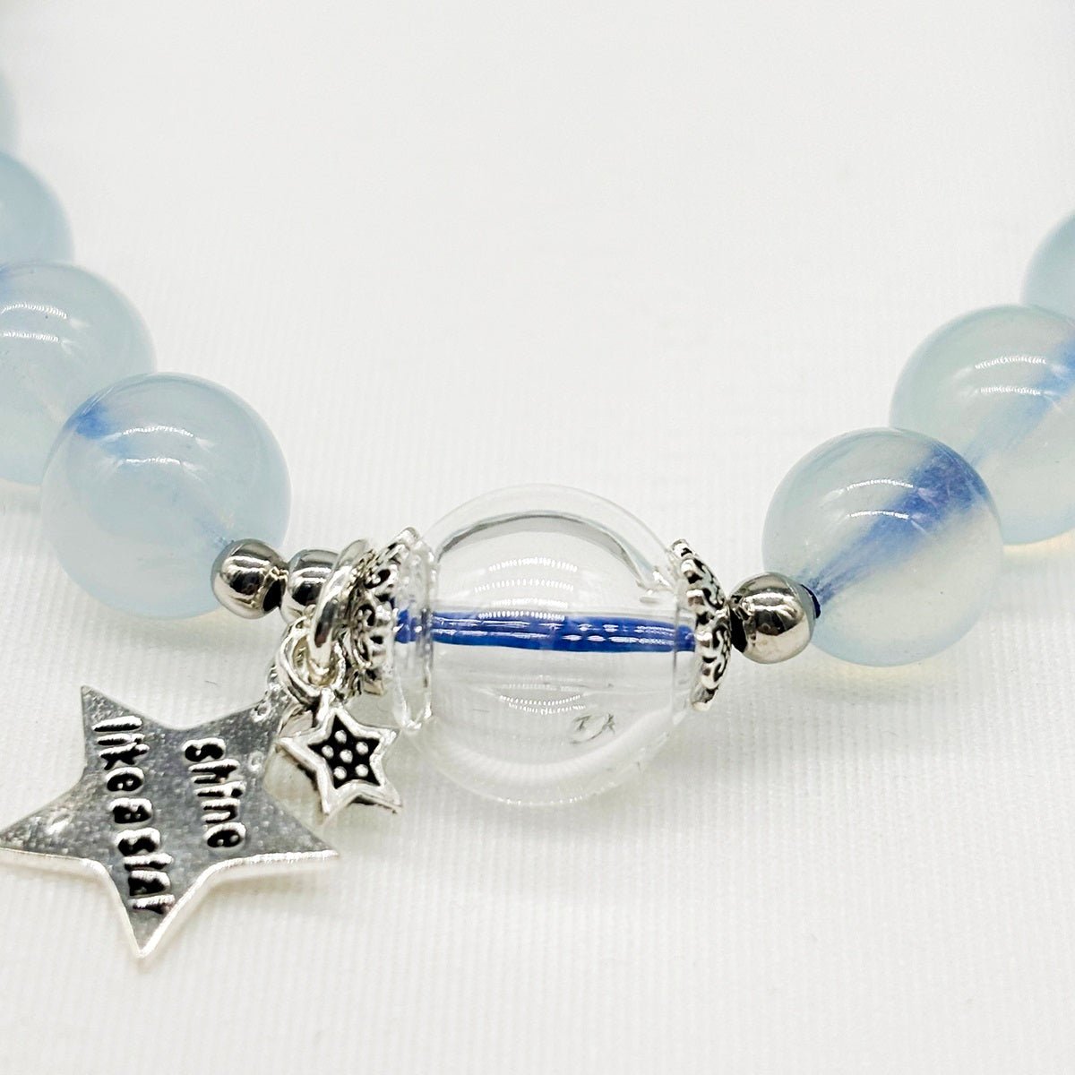 Sterling Silver Crystal Aroma Bracelet - Aquamarine | Energy & Healing | Diffuser Jewellery - UrbanNest Co