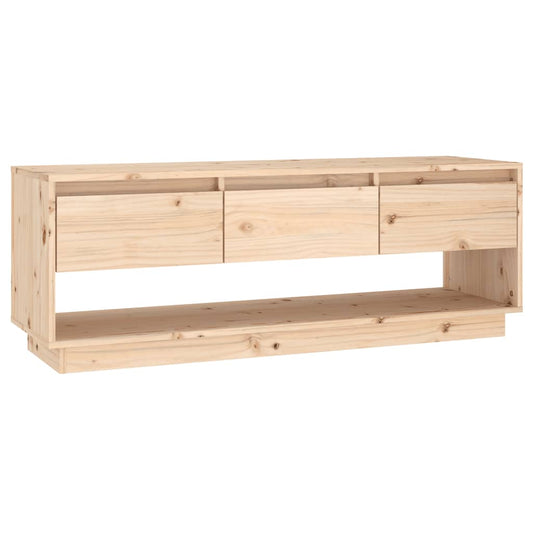 NNEVL TV Cabinet 110.5x34x40 cm Solid Wood Pine - UrbanNest Co
