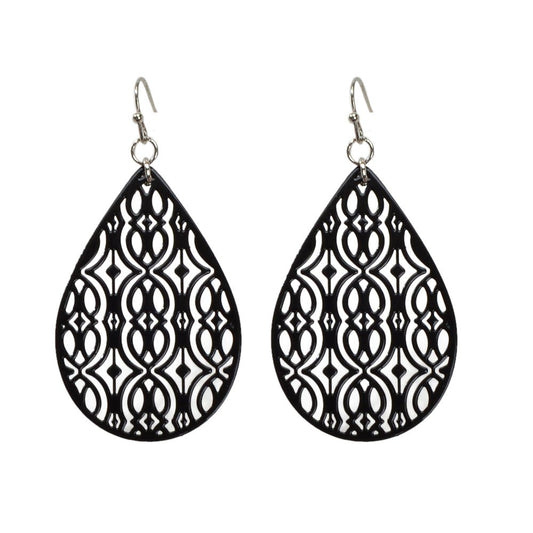 AU Post Oval Hollow Ethnic Water Drop Dangle Earrings Boho Teardrop Jewellery - UrbanNest Co