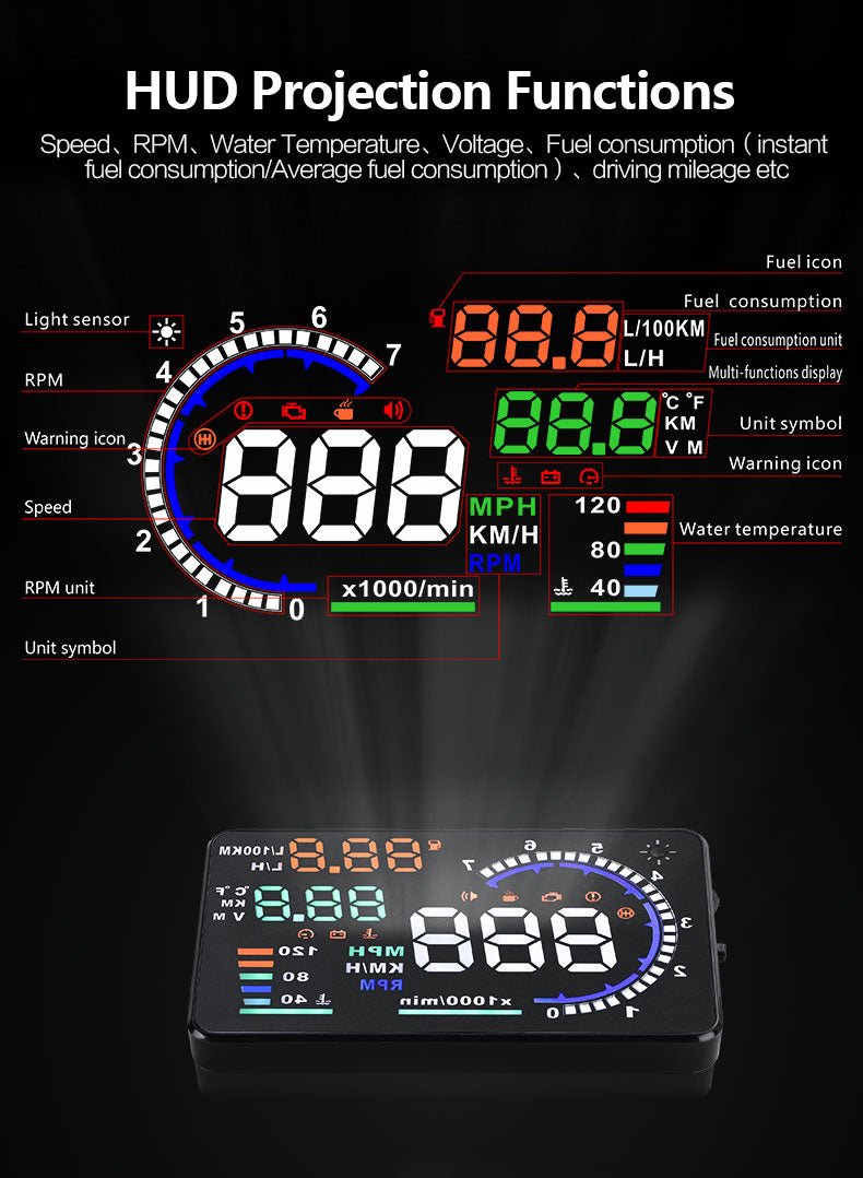 Car HUD Windscreen Projector For Jaguar S - Type Head Up Display - UrbanNest Co