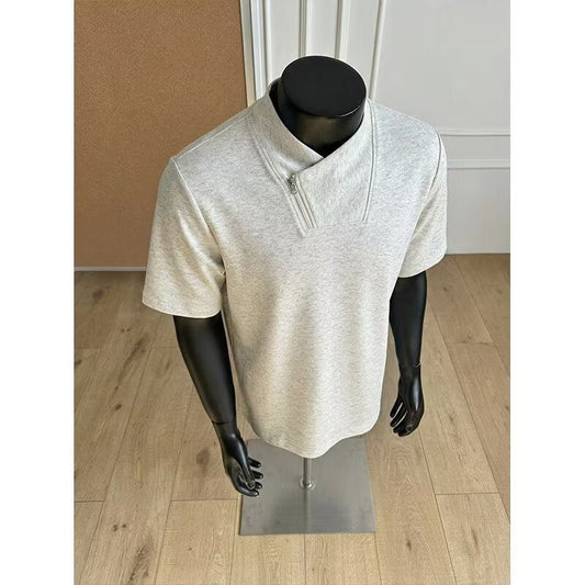 Heavyweight Side - Opening Short Sleeve T-Shirt for Men - UrbanNest Co