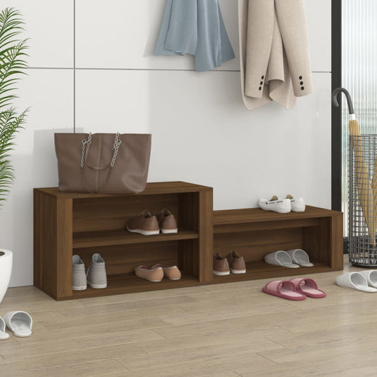 NNEVL Shoe Cabinet Brown Oak 150x35x45 cm Engineered Wood - UrbanNest Co