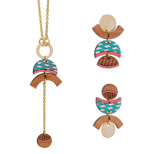Thallaso Recycled Wood Gold Necklace - UrbanNest Co