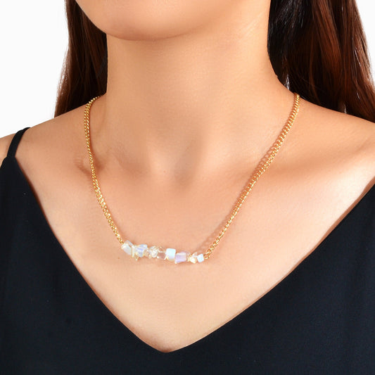 Bohemian Jewelry Gold Chain Irregular Stone Decor Holiday Choker Necklace Collar - UrbanNest Co