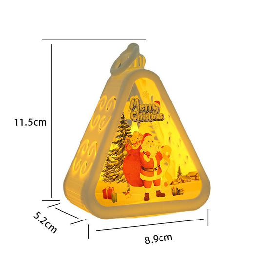 NNEDSZ White Snowman Charming Christmas Scene Mini Lanterns (Set of 3) - Battery Operated LED Lights for a Cozy Holiday Glow - UrbanNest Co