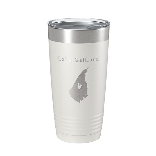 Lake Gaillard Map Tumbler Travel Mug Insulated Laser Engraved Coffee Cup Connecticut 20 oz - UrbanNest Co
