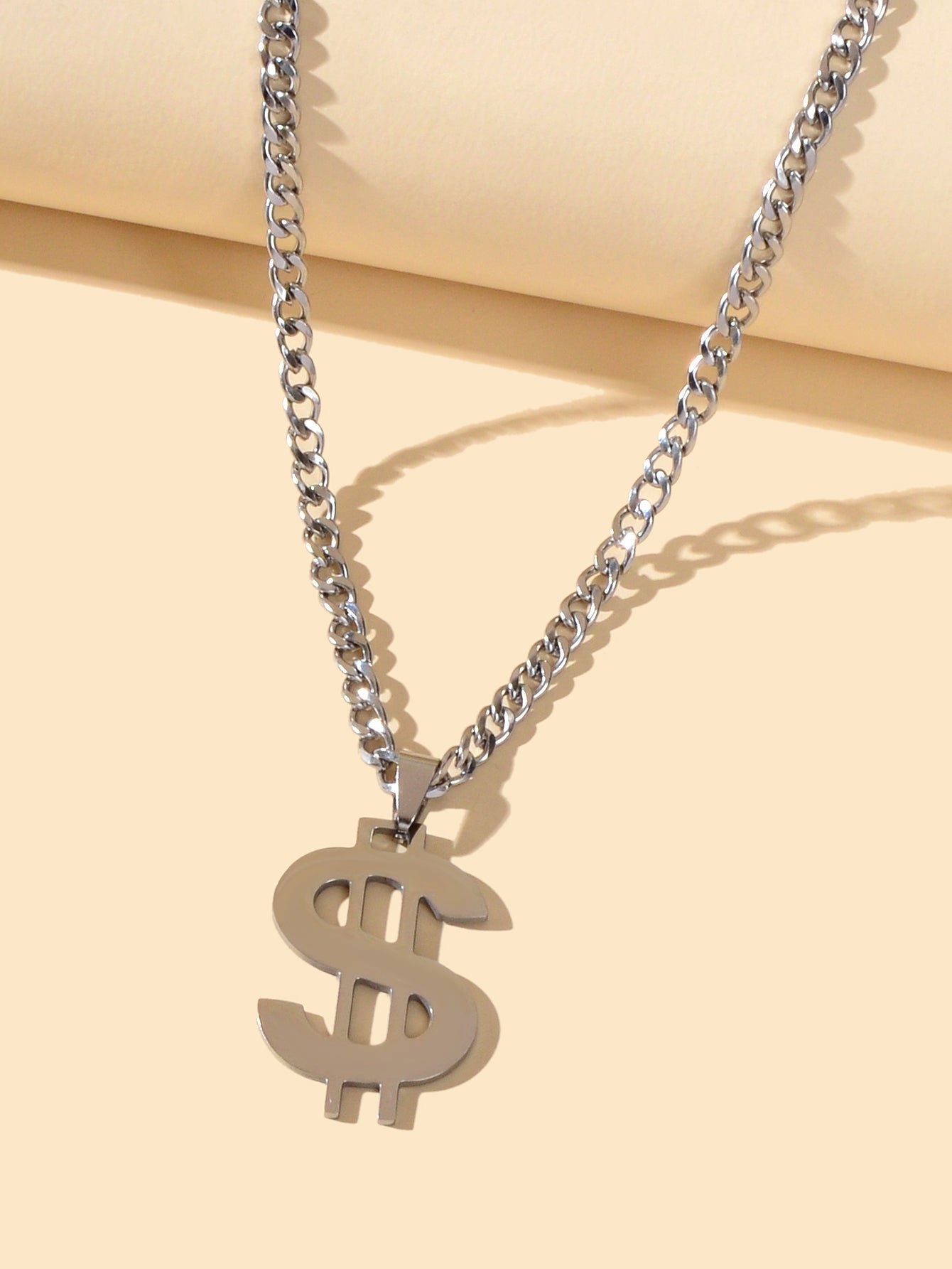 Dollar Sign Hip Hop Money Pendant Silver Rock Punk Necklace Bar Party Jewellery - UrbanNest Co