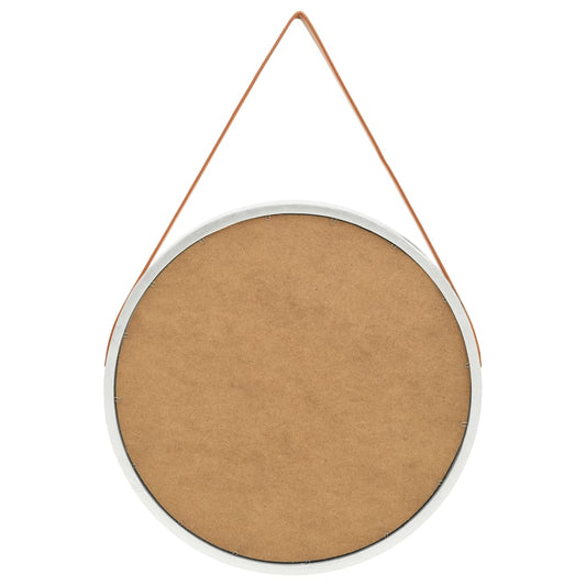 NNEVL Wall Mirror with Strap 60 cm Silver - UrbanNest Co
