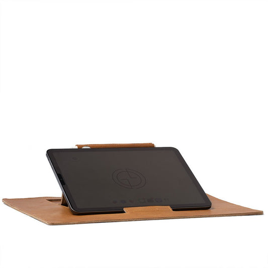 Full - Grain Leather Desktop Stand for iPad - UrbanNest Co