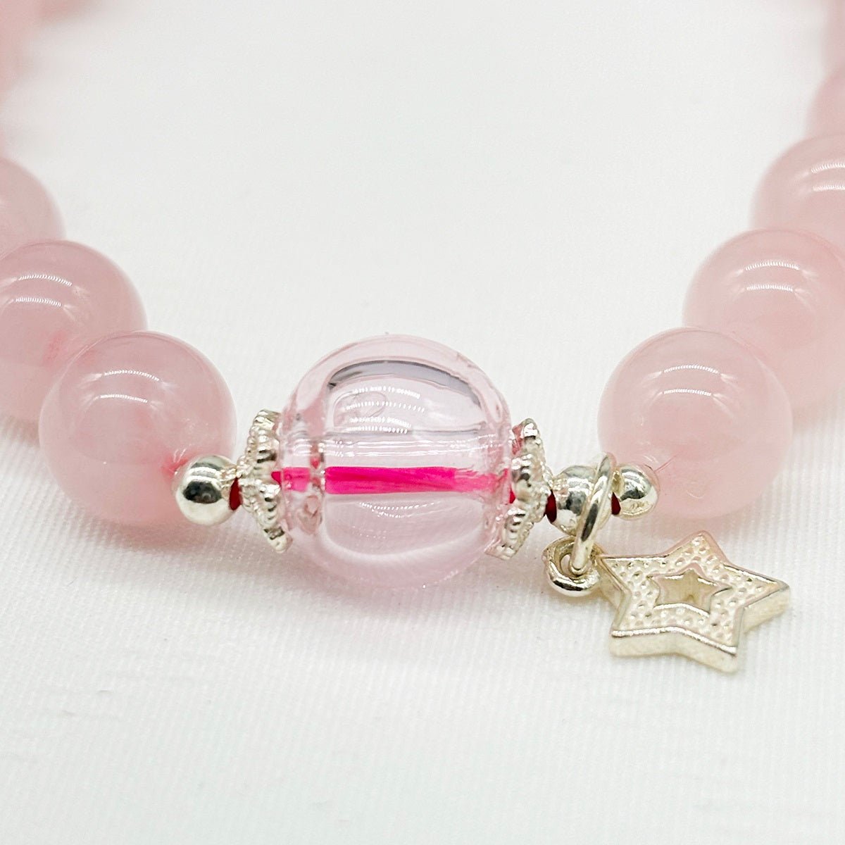 Sterling Silver Crystal Aroma Bracelet - Rose Quartz | Energy & Healing | Diffuser Jewellery - UrbanNest Co