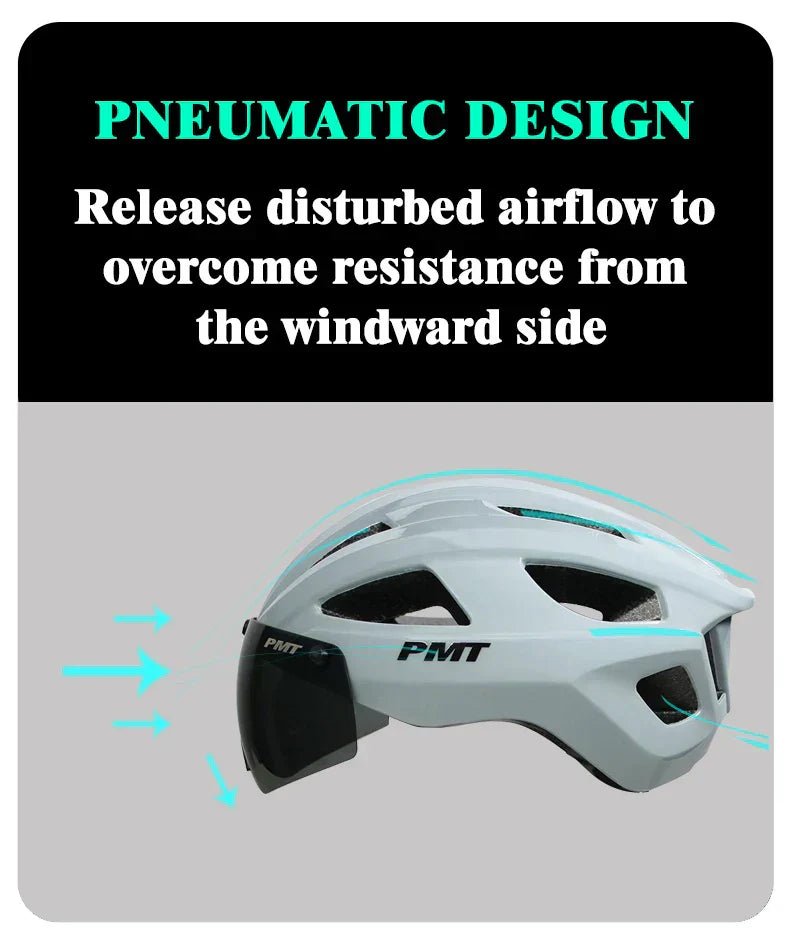 Ultralight Bicycle Helmet with Magnetic Windproof Lenses - UrbanNest Co