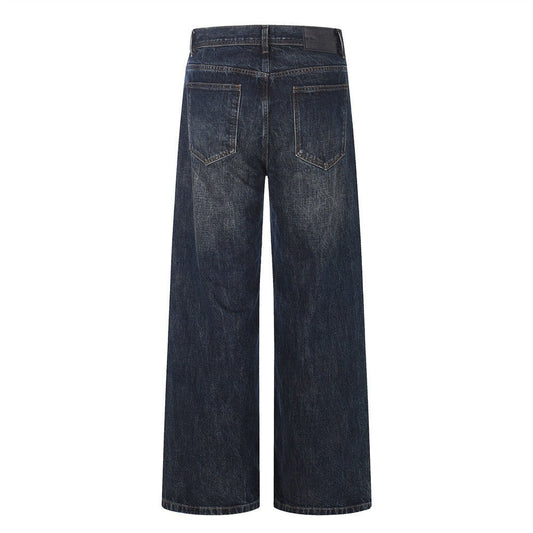 Grinding white washed denim pants - UrbanNest Co