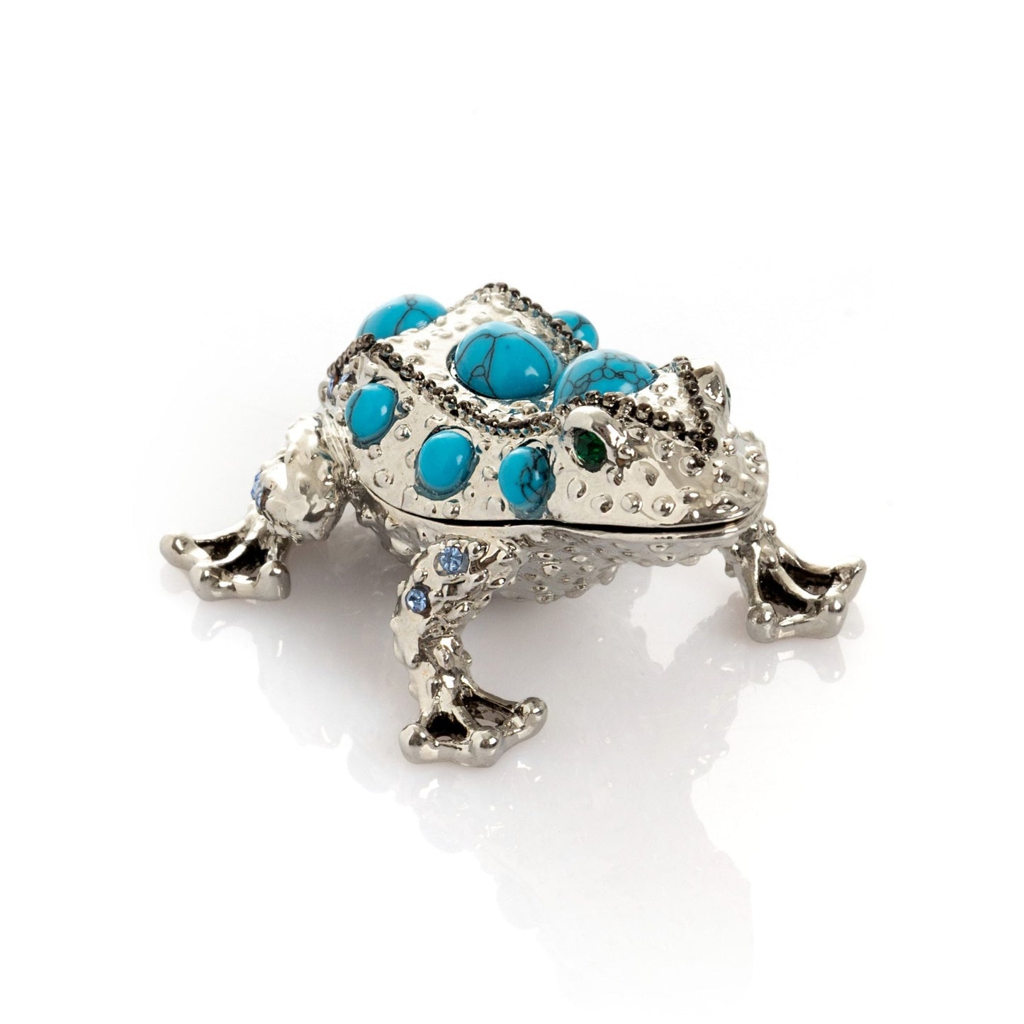 Silver Frog with Turquoise Gemstones - UrbanNest Co