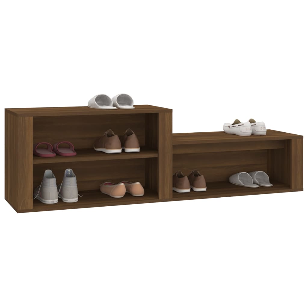 NNEVL Shoe Cabinet Brown Oak 150x35x45 cm Engineered Wood - UrbanNest Co