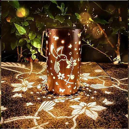 Solar Garden Lights with Colorful Sunflower Pattern, Waterproof Hollow Iron Design for Outdoor Patio Landscape Decoration - UrbanNest Co