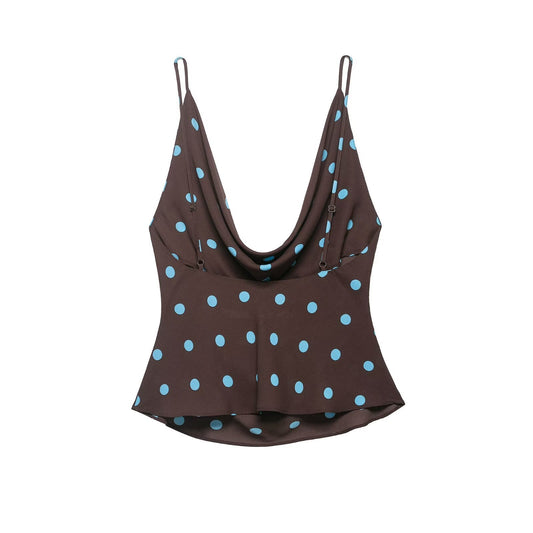 Sexy Wind Hanging Wave Point Strap Top - UrbanNest Co