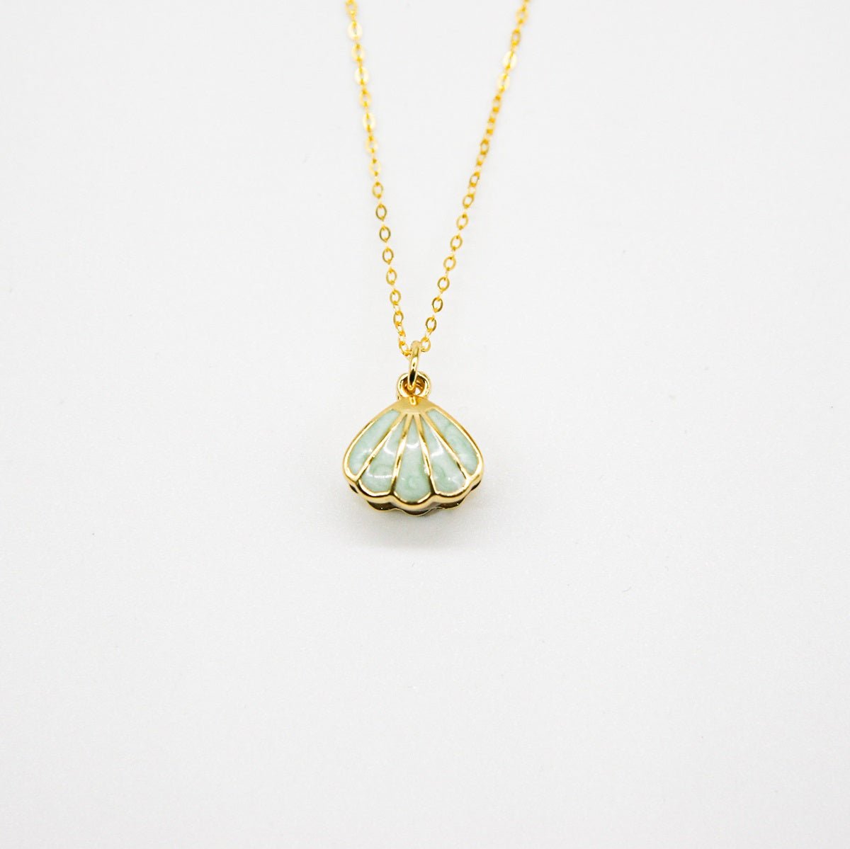 Green Shell Murano Aroma Necklace - Dreamy Lavender | Energy & Healing | Diffuse on the go | 925 Silver - UrbanNest Co