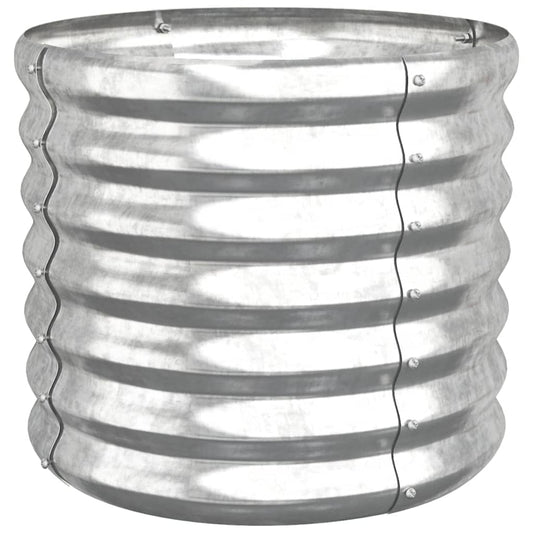 NNEVL Garden Planter Powder - coated Steel 40x40x36 cm Silver - UrbanNest Co