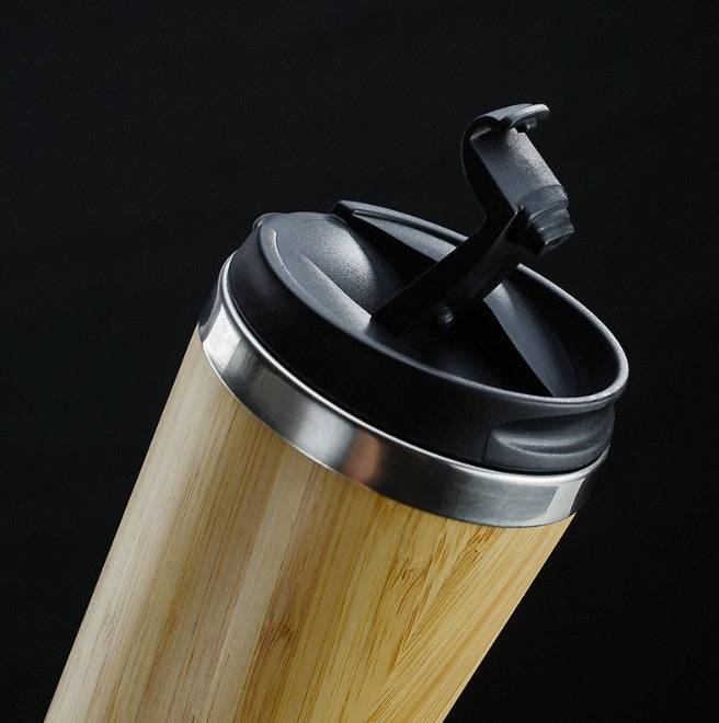 Leakproof Bamboo Travel Mug | 14oz Thermal Insulating Eco Coffee Cup - UrbanNest Co