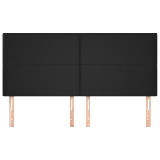 NNEVL Headboards 4 pcs Black 80x5x78/88 cm Faux Leather - UrbanNest Co