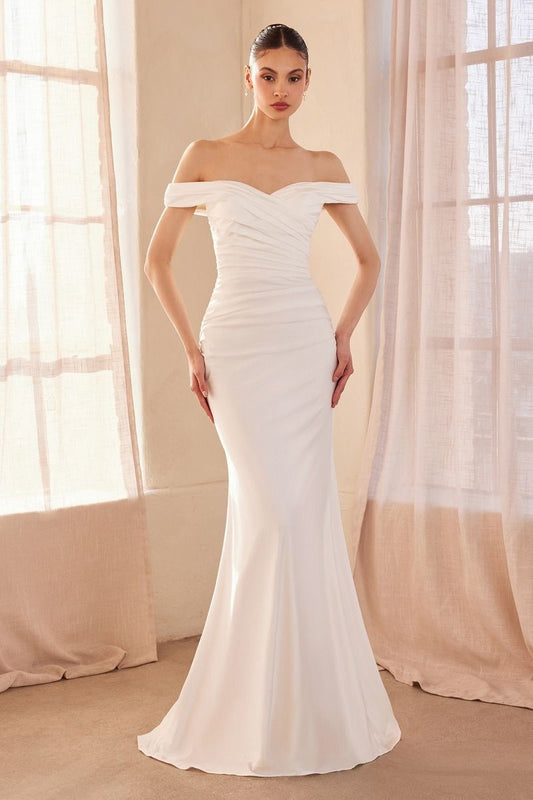 Stretch Satin Bridal Gown, Sculpted Silhouette and Timeless Appeal - UrbanNest Co