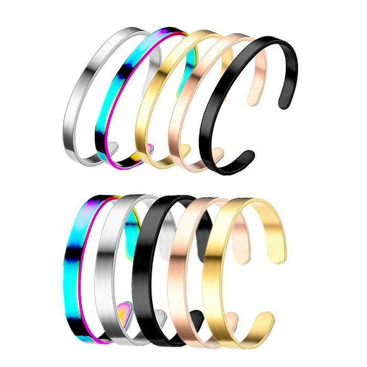 8MM Cuff Bracelet Stainless Steel Twisted Open Bangle Bracelet Men Women Jewlery - UrbanNest Co