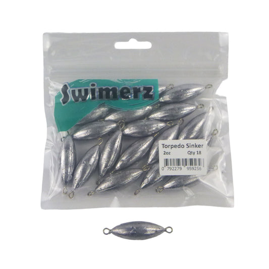 Swimerz 2oz Torpedo Trolling Sinker, Lead 18 Pack - UrbanNest Co