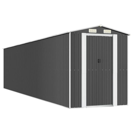 NNEVL Garden Shed Anthracite 192x855x223 cm Galvanised Steel - UrbanNest Co