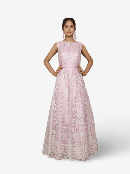 Shimmery and Shiny Beautiful Gown by Shreekama - UrbanNest Co