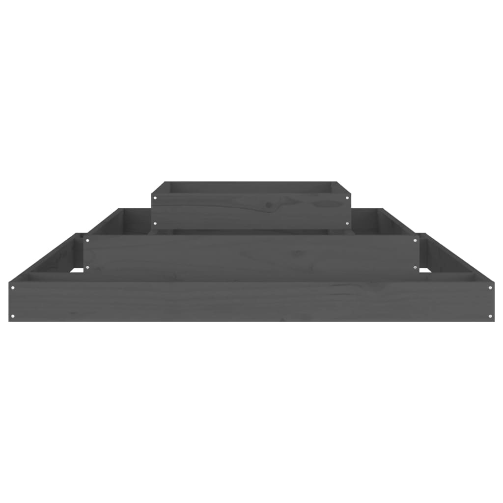 NNEVL Planter Grey 110x110x27 cm Solid Wood Pine - UrbanNest Co
