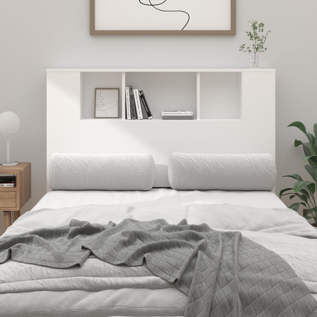 NNEVL Headboard Cabinet White 120x18.5x104.5 cm - UrbanNest Co