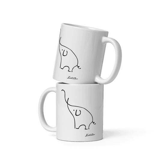 Pablo Picasso Elephant Sketch Artwork Mug - UrbanNest Co
