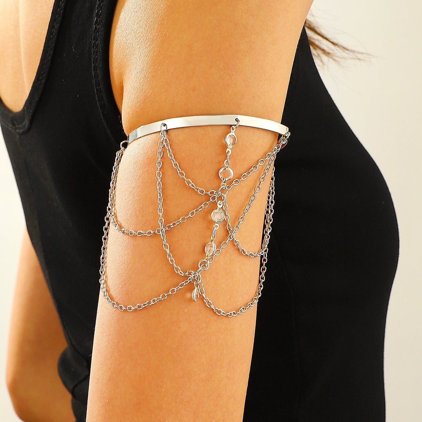 Chain long arm bracelet, star arm ring, high - end and exquisite accessory, versatile bracelet, open arm ring - UrbanNest Co