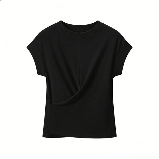 Minimalist short style small fly sleeve top - UrbanNest Co