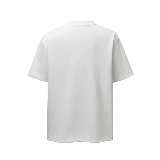 Embroidered printed T-shirt with loose five quarter sleeves - UrbanNest Co