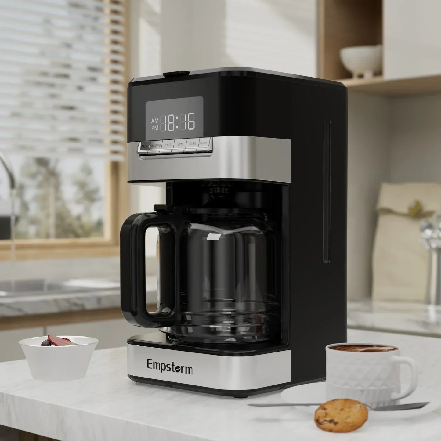 American style keep warm function electric programmable single service drip coffee machine - UrbanNest Co