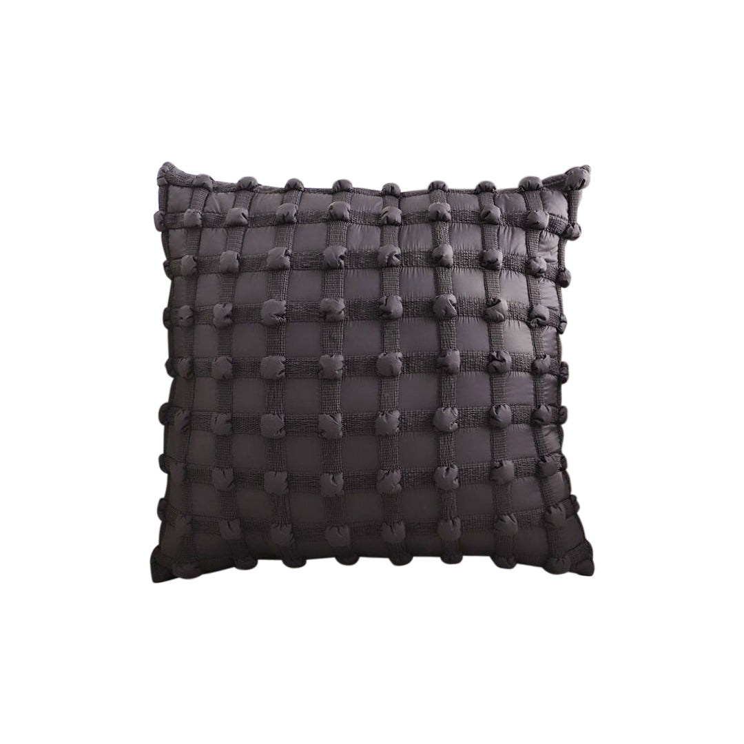 SOGA 45cm Black Medievalc style Puff Rivet Square Product Throw Pillow-0